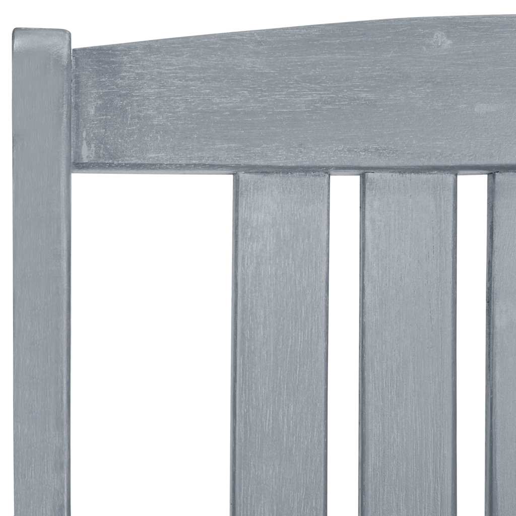 havestole med hynder 6 stk. massivt akacietræ grå