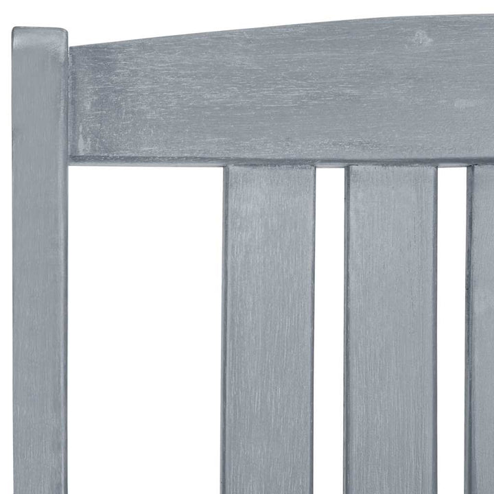 havestole med hynder 6 stk. massivt akacietræ grå