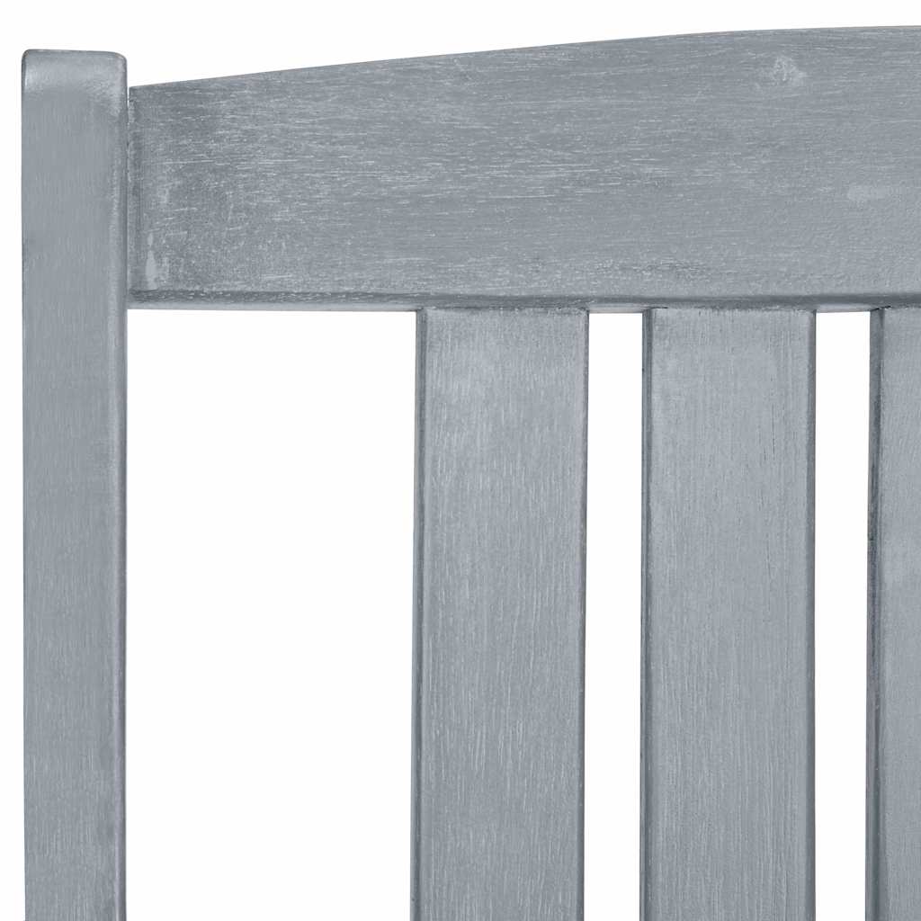 havestole med hynder 6 stk. massivt akacietræ grå