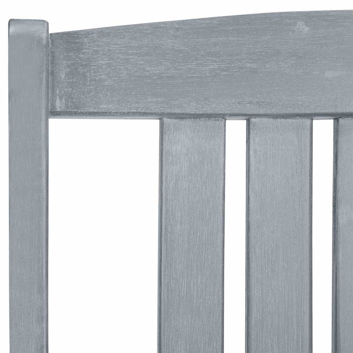 havestole med hynder 6 stk. massivt akacietræ grå