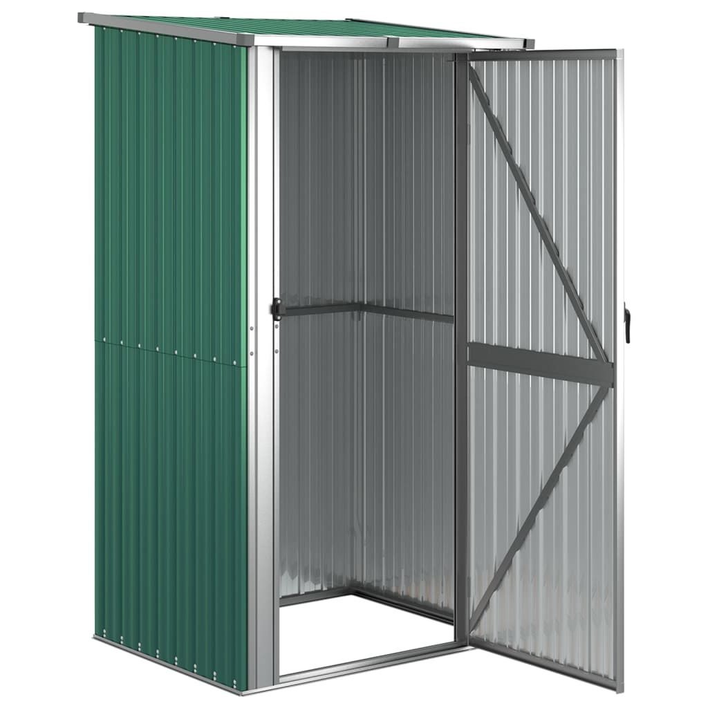 haveskur grøn 118,5x97x209,5 cm galvaniseret stål
