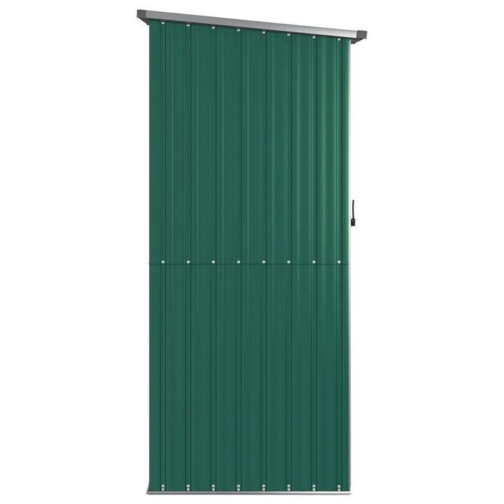 haveskur grøn 118,5x97x209,5 cm galvaniseret stål