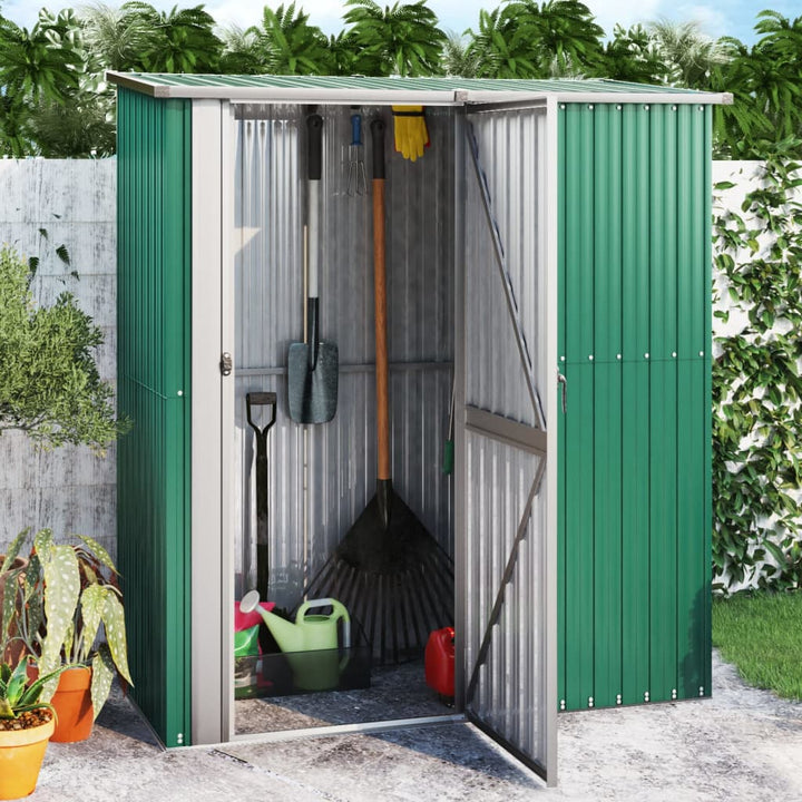 haveskur grøn 180,5x97x209,5 cm galvaniseret stål