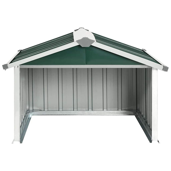 garage til robotplæneklipper 92x97x63 cm galvaniseret stål grøn