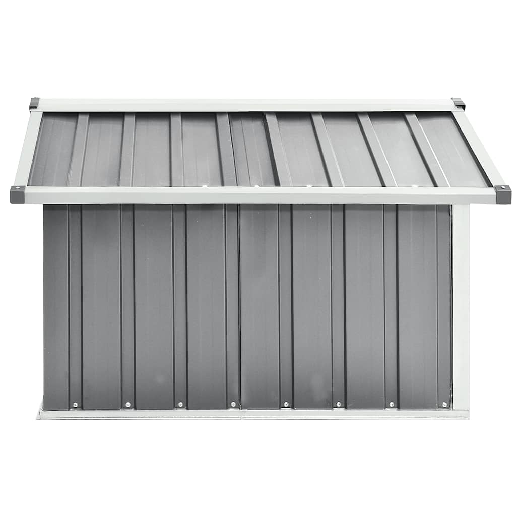 garage til robotplæneklipper 92x97x63 cm galvaniseret stål grå