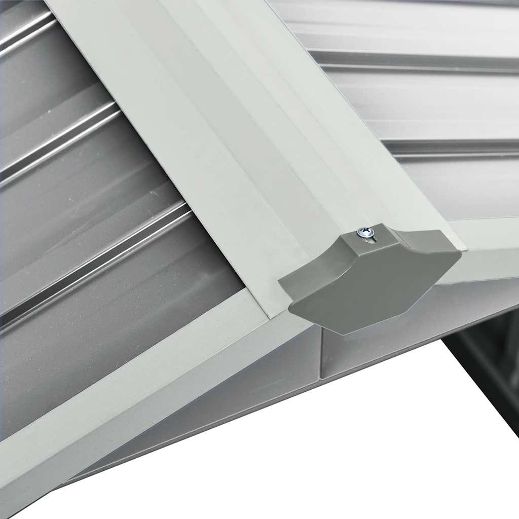 garage til robotplæneklipper 92x97x63 cm galvaniseret stål grå