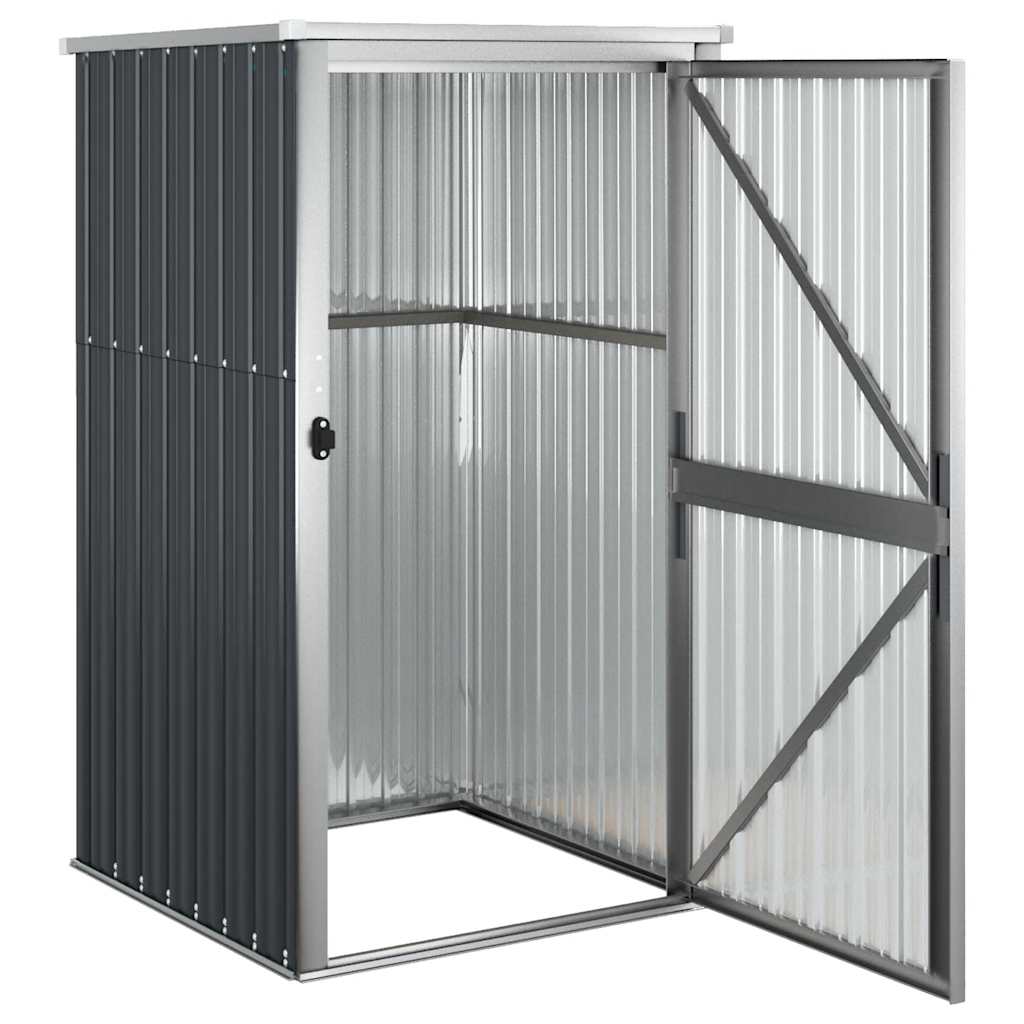 redskabsskur til haven 88x89x161 cm galvaniseret stål antracit