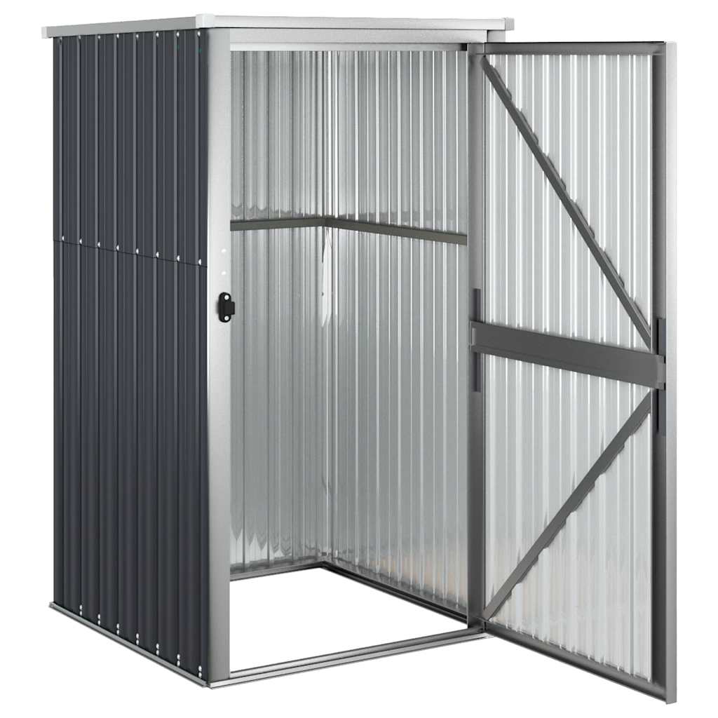 redskabsskur til haven 88x89x161 cm galvaniseret stål antracit
