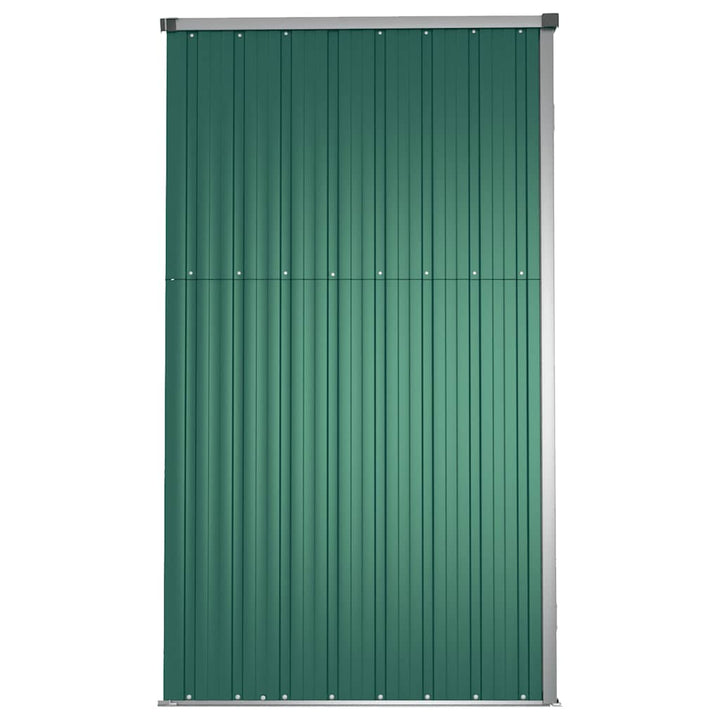 redskabsskur til haven 161x89x161 cm galvaniseret stål grøn
