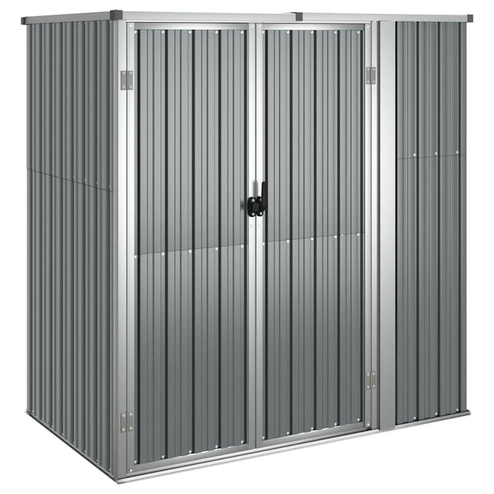 redskabsskur til haven 161x89x161 cm galvaniseret stål grå