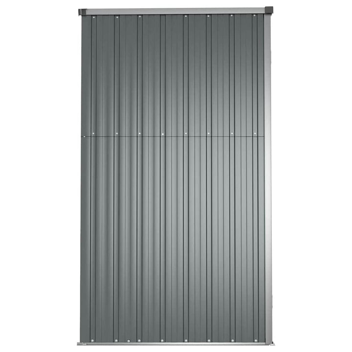 redskabsskur til haven 161x89x161 cm galvaniseret stål grå