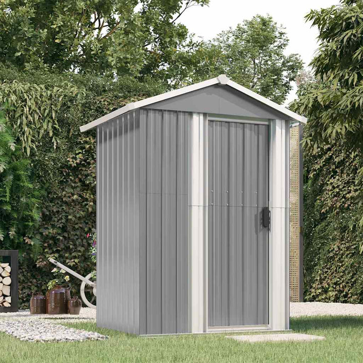 haveskur 126x97,5x177 cm galvaniseret stål grå
