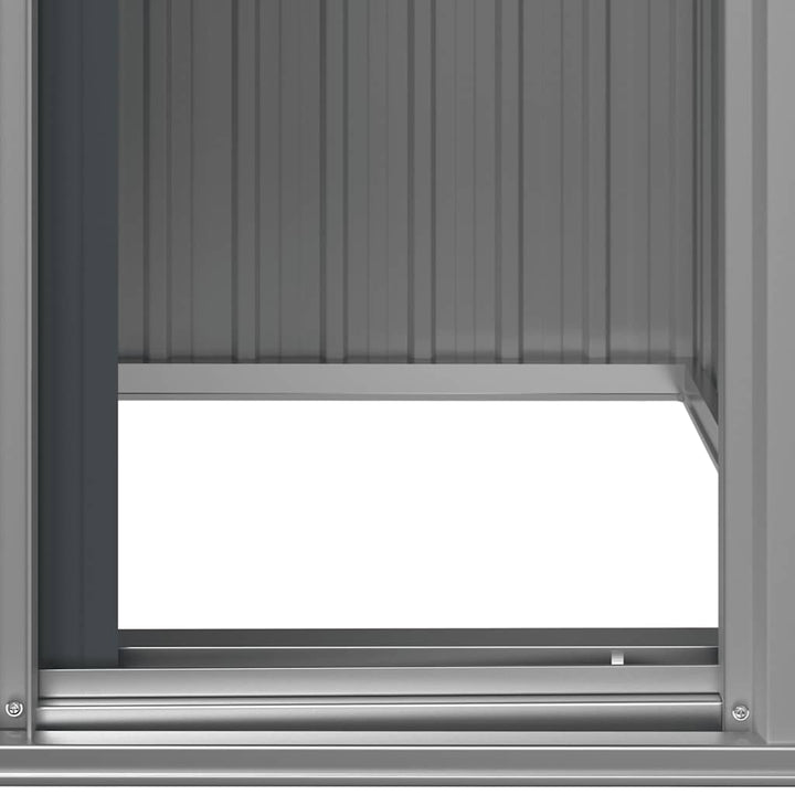 haveskur 126x97,5x177 cm galvaniseret stål antracitgrå