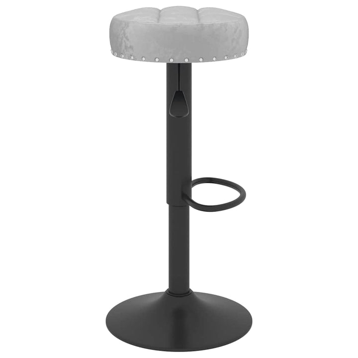 barstole 2 stk. fløjl grå