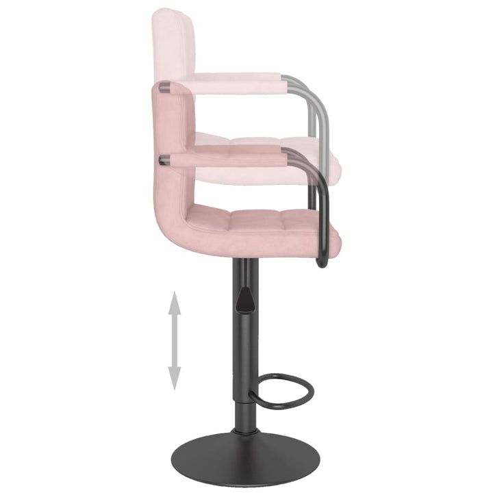barstol fløjl pink