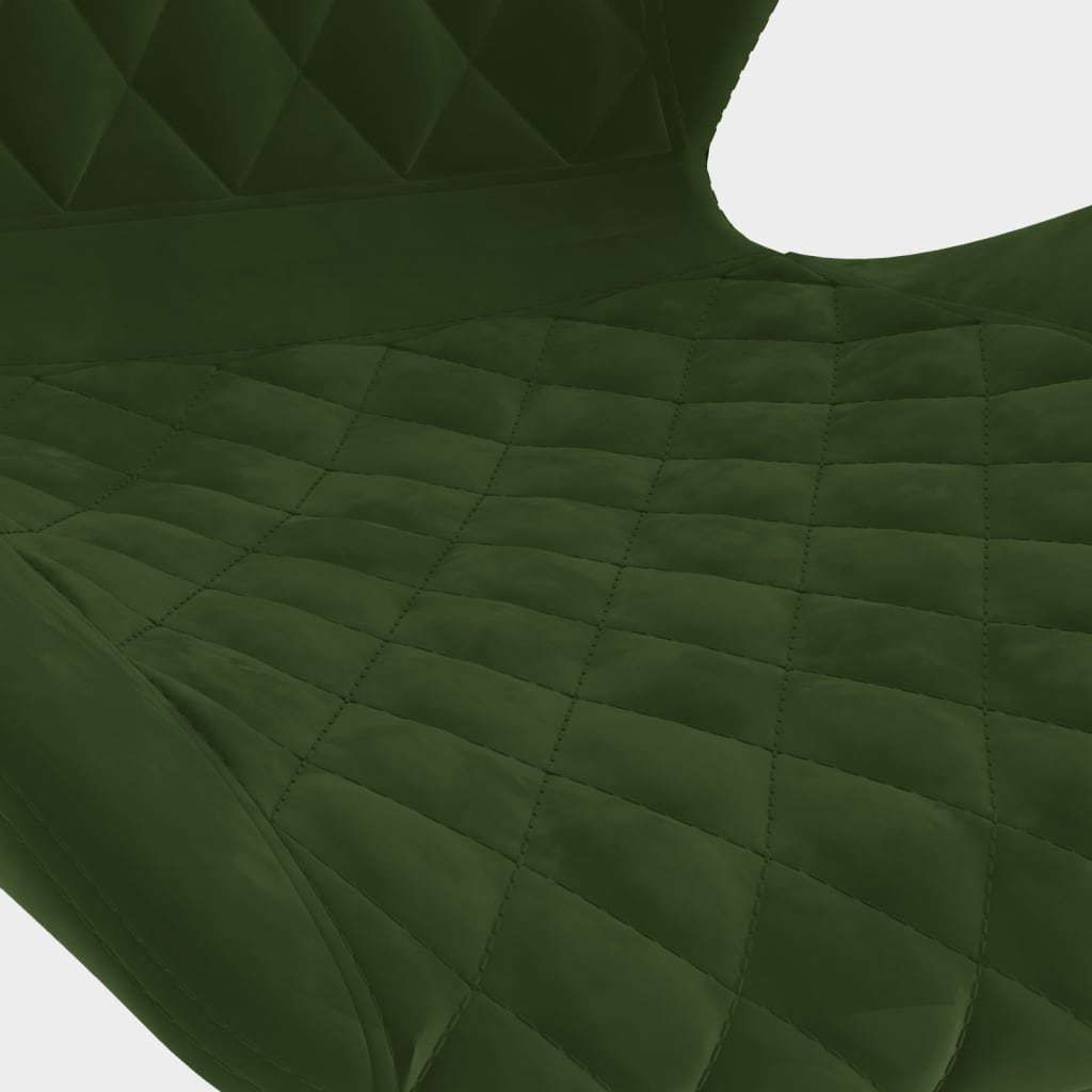 barstole 2 stk. fløjl mørkegrøn