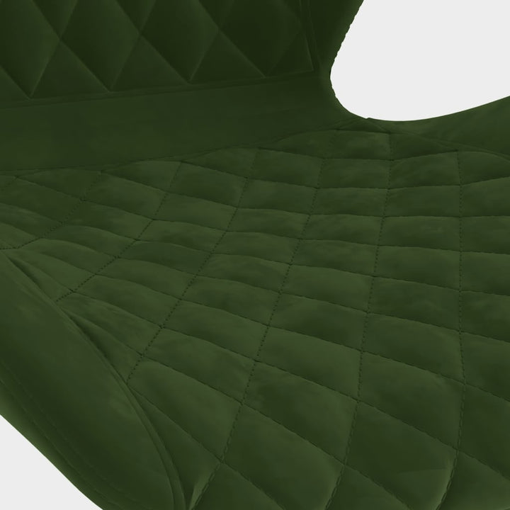 barstole 2 stk. fløjl mørkegrøn