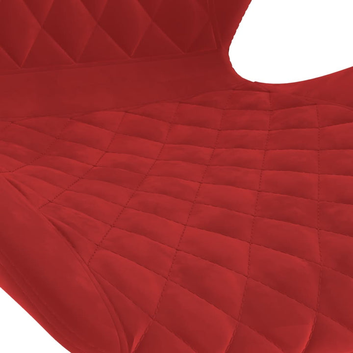 barstole 2 stk. fløjl vinrød