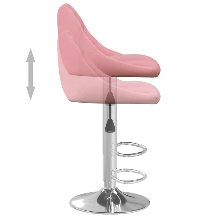 barstol fløjl pink