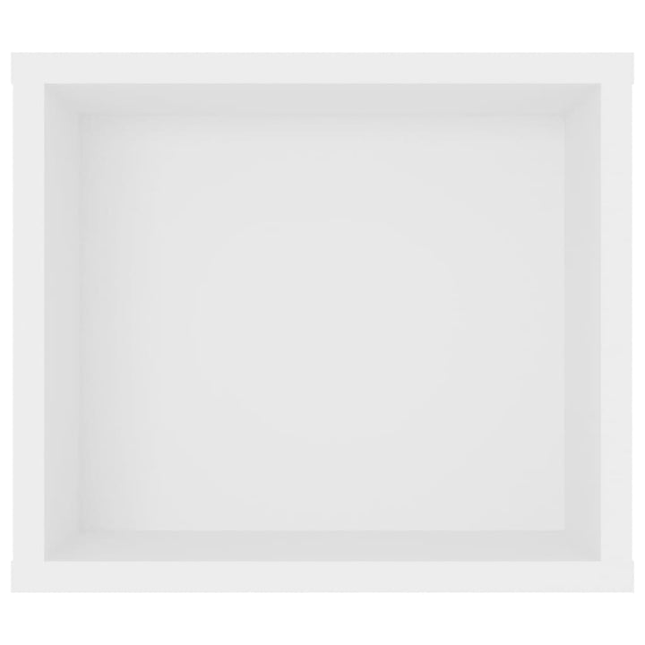 væghængt tv-bord 100x30x26,5 cm konstrueret træ hvid