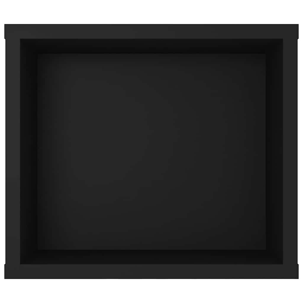 væghængt tv-bord 100x30x26,5 cm konstrueret træ sort
