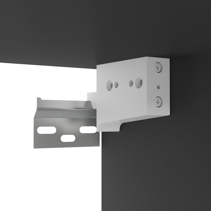 væghængt tv-bord 100x30x26,5 cm konstrueret træ sort