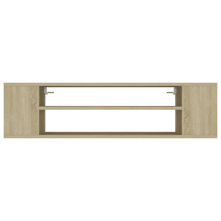 væghængt tv-bord 100x30x26,5 cm konstrueret træ sonoma-eg