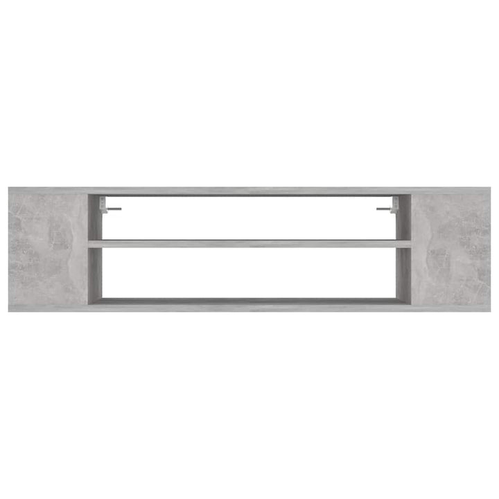 væghængt tv-bord 100x30x26,5 cm konstrueret træ betongrå