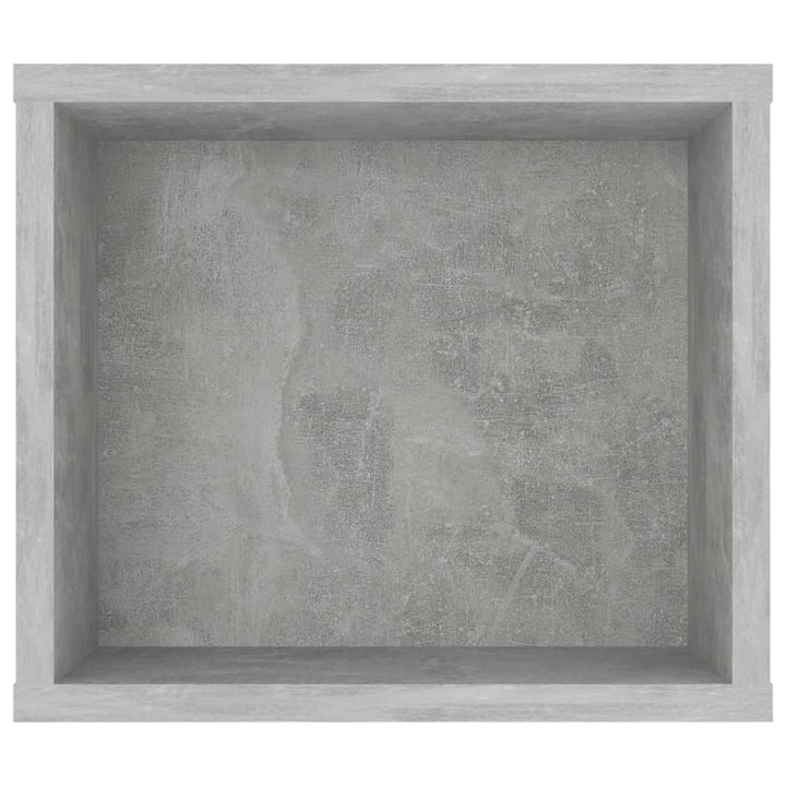 væghængt tv-bord 100x30x26,5 cm konstrueret træ betongrå