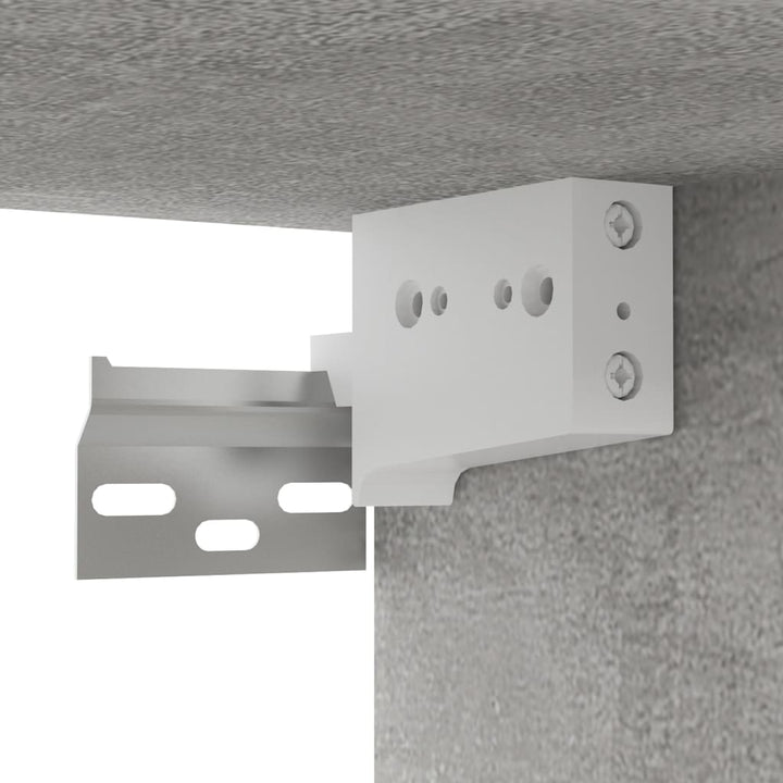væghængt tv-bord 100x30x26,5 cm konstrueret træ betongrå