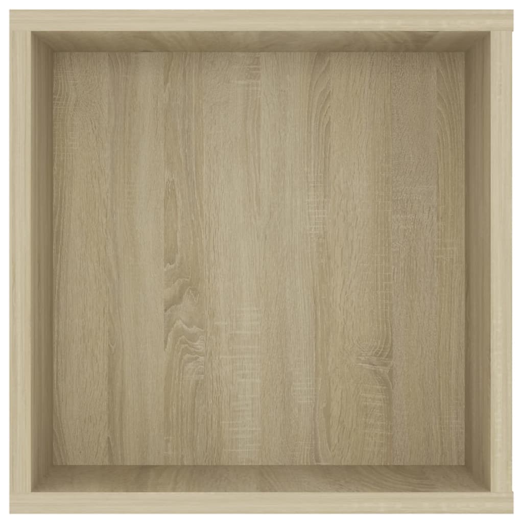 væghængt tv-bord 102x35x35 cm konstrueret træ sonoma-eg