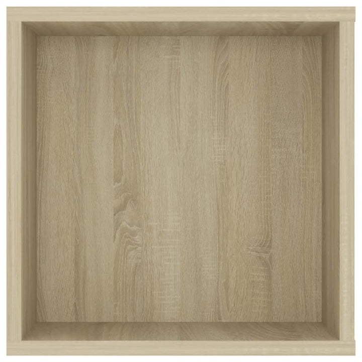 væghængt tv-bord 102x35x35 cm konstrueret træ sonoma-eg