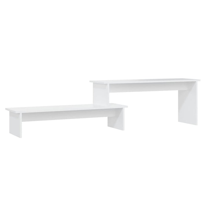 tv-bord 180x30x43 cm konstrueret træ hvid