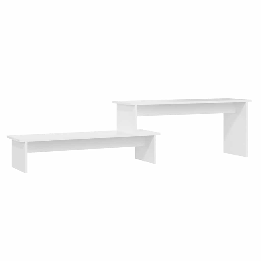 tv-bord 180x30x43 cm konstrueret træ hvid