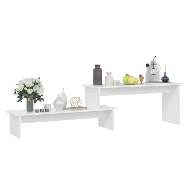 tv-bord 180x30x43 cm konstrueret træ hvid