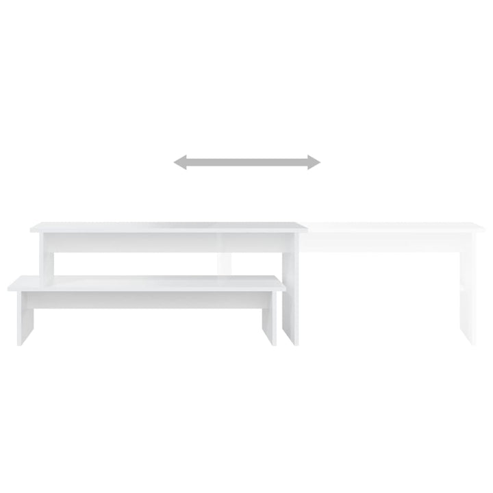 tv-bord 180x30x43 cm konstrueret træ hvid
