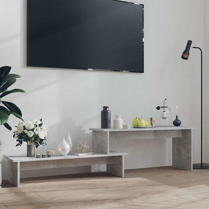 tv-bord 180x30x43 cm konstrueret træ betongrå