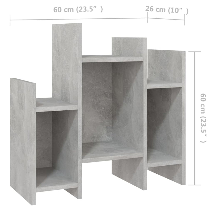 sideskab 60x26x60 cm konstrueret træ betongrå