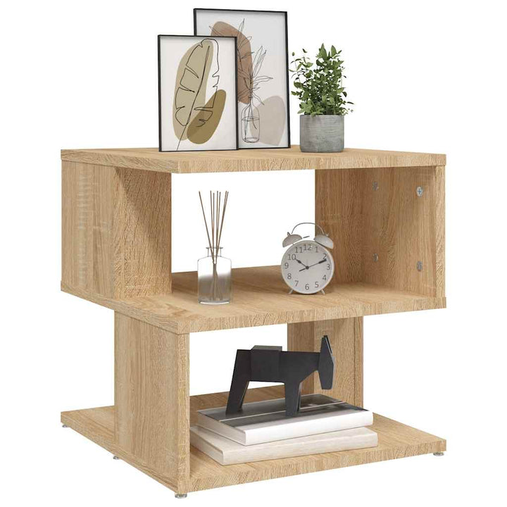 sidebord 40x40x40 cm konstrueret træ sonoma-eg