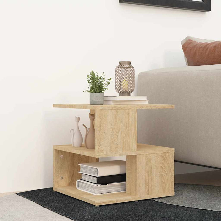 sidebord 40x40x40 cm konstrueret træ sonoma-eg