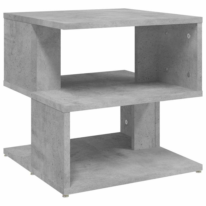 sidebord 40x40x40 cm konstrueret træ betongrå