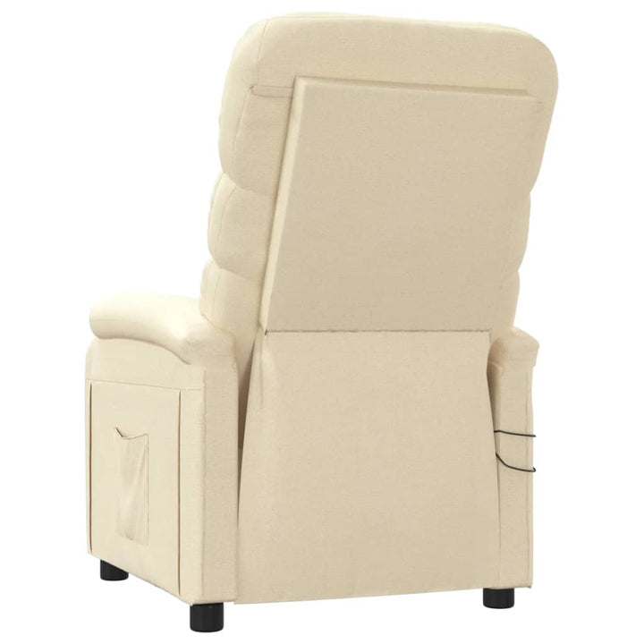 eldrevet massagestol stof cremefarvet