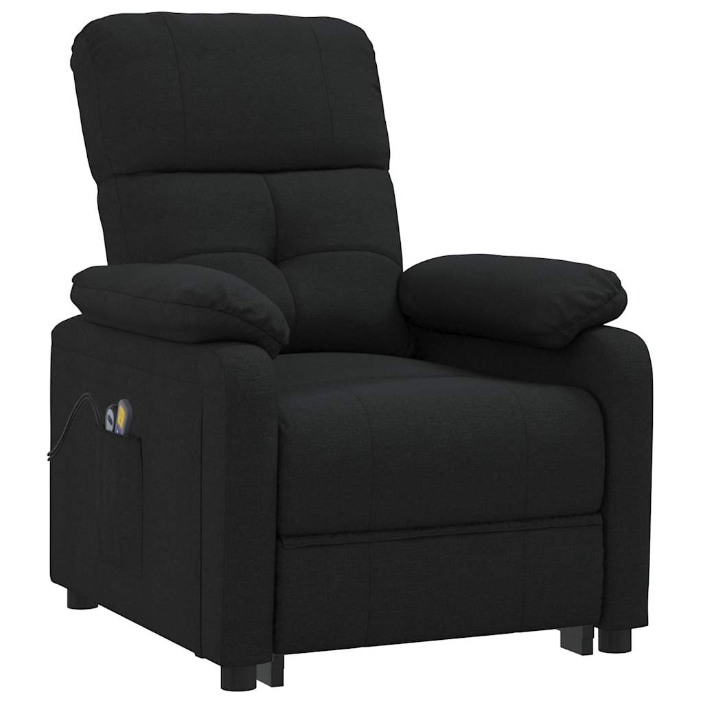 eldrevet massagestol stof sort