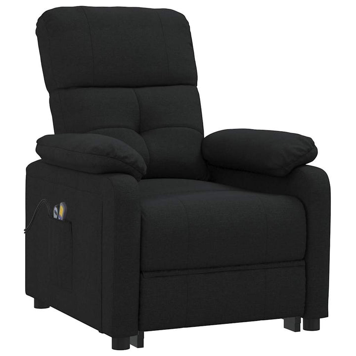 eldrevet massagestol stof sort