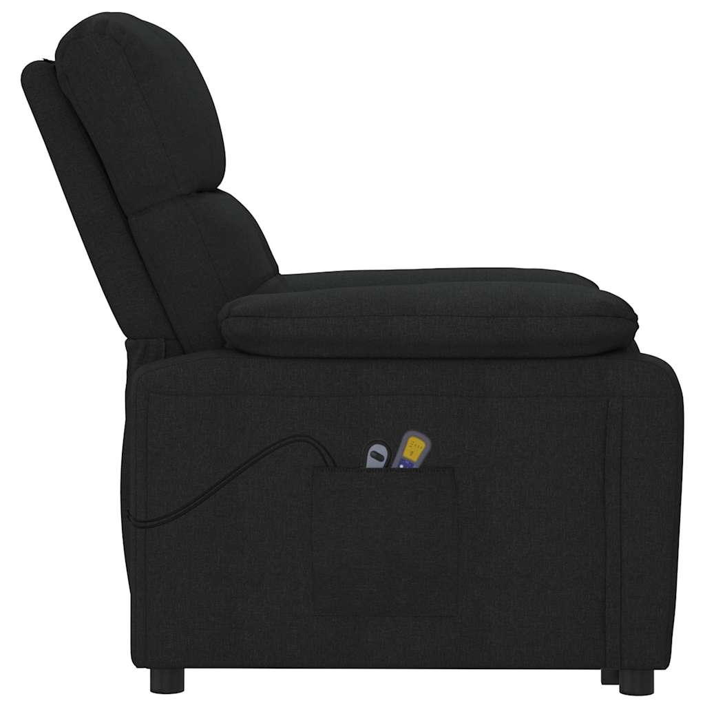 eldrevet massagestol stof sort