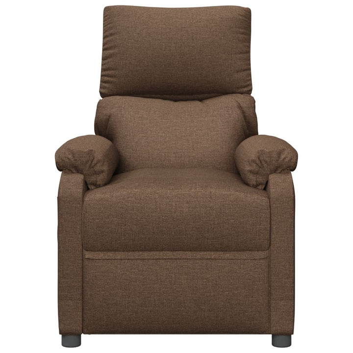 eldrevet massagestol stof brun