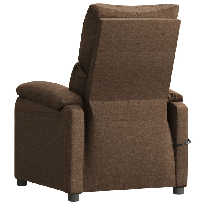 eldrevet massagestol stof brun