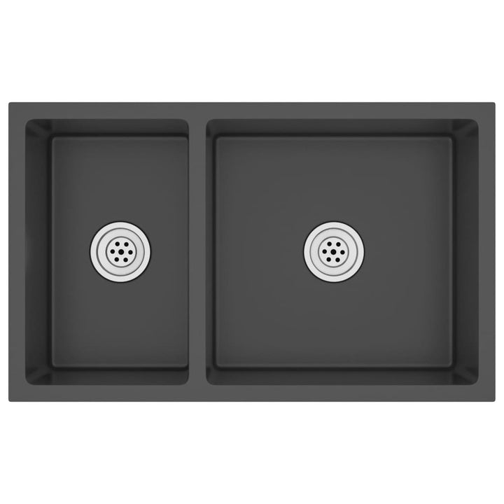 køkkenvask rustfrit stål sort