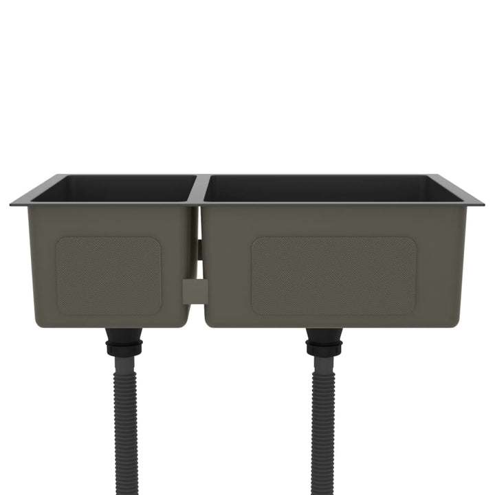 køkkenvask rustfrit stål sort