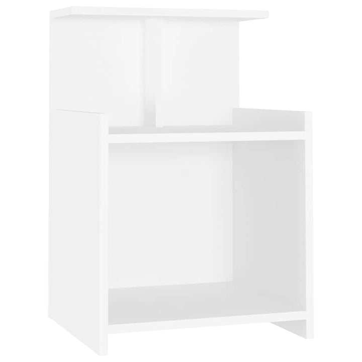sengeborde 2 stk. 40x35x60 cm konstrueret træ hvid